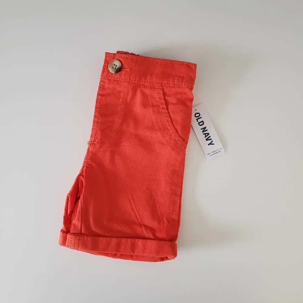 NWT ON Orange Shorts 6-12m